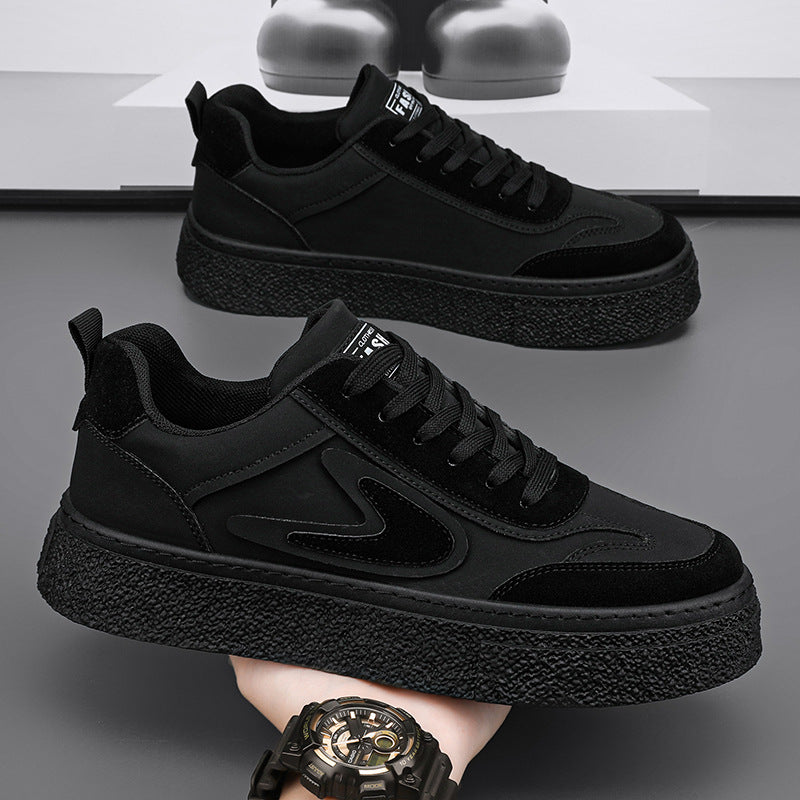 Men's Chunky Sole Retro Casual Sneakers - Multi-Color Low-Top Board Shoes